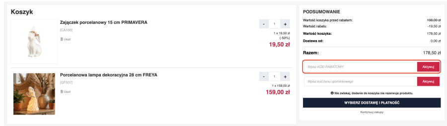 Miejsce na kod rabatowy villaitalia