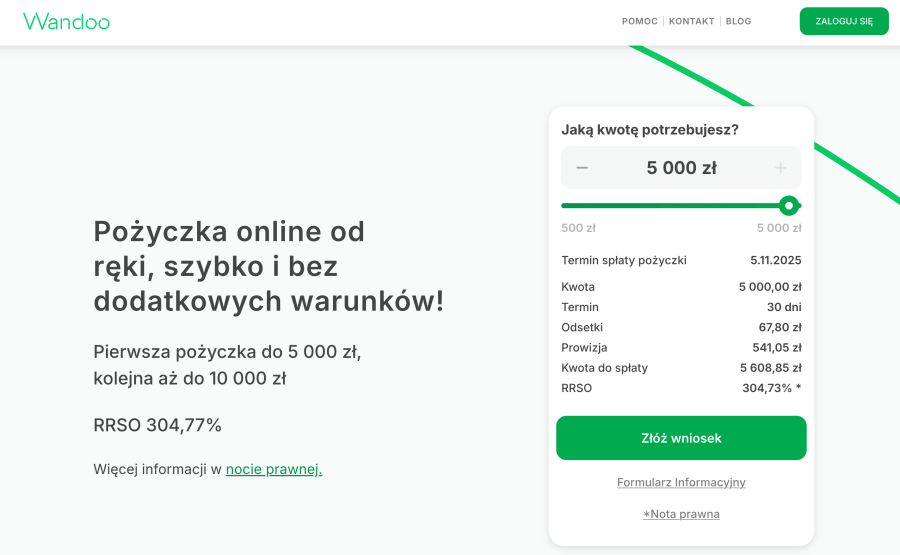 Strona internetowa Wandoo