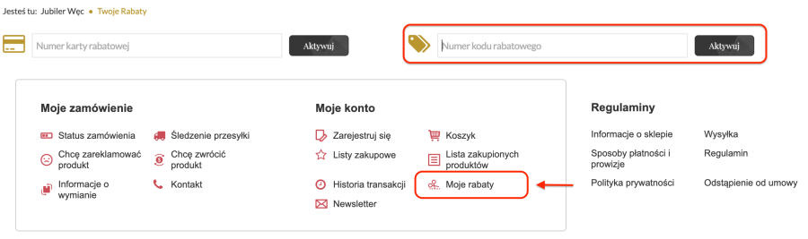 Miejsce na kod rabatowy Węc. 