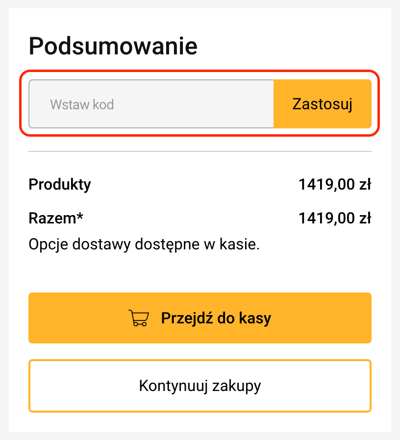 Miejsce na kod rabatowy Whirlpool