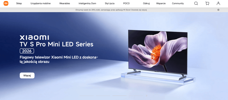 Sklep internetowy Xioami