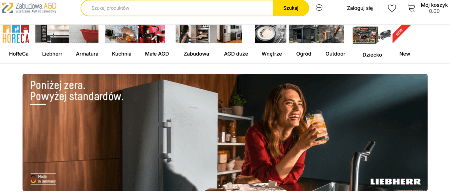 Strona internetowa Zabudowa AGD