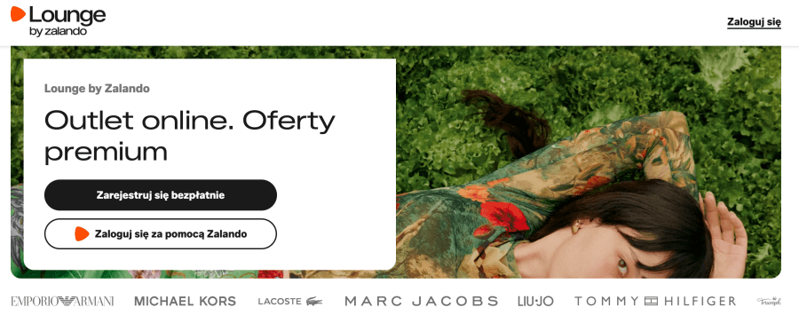 Strona internetowa zalando lounge