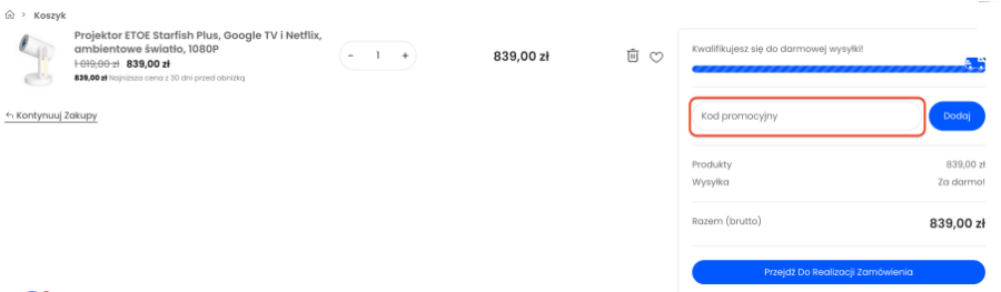 Miejsce na kod rabatowy zigbuy