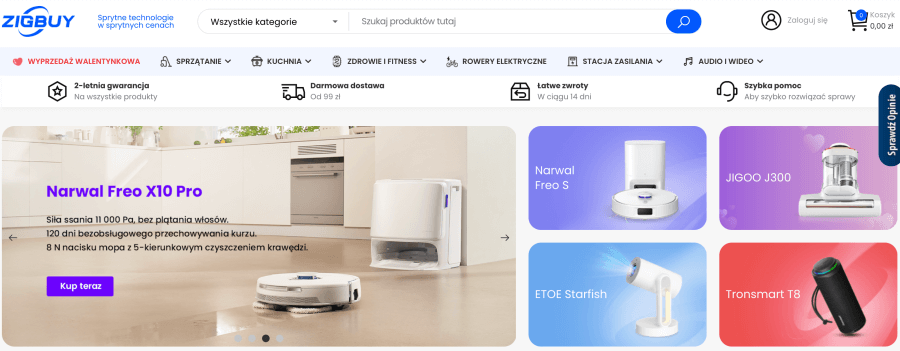Strona internetowa Zigbuy